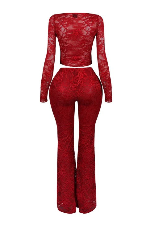 Amara Lace Flare Set