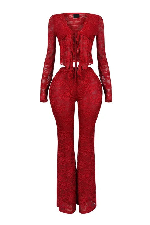 Amara Lace Flare Set