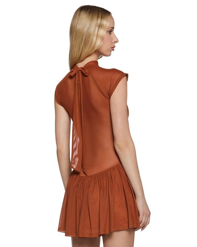 Nyla Lace-Up Mini Dress