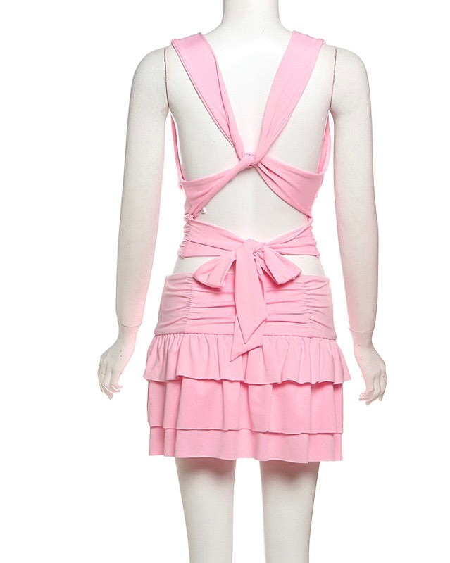 Bella Drape Halter Mini Set