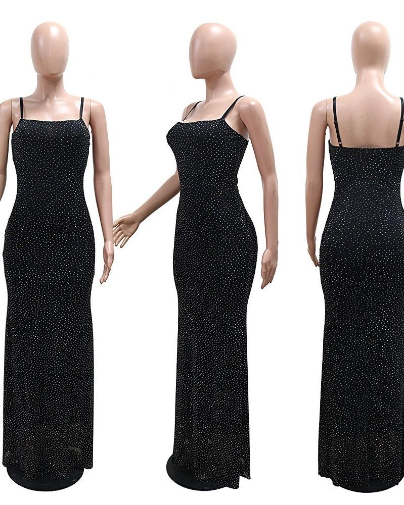 Zaria Rhinestone Maxi Dress