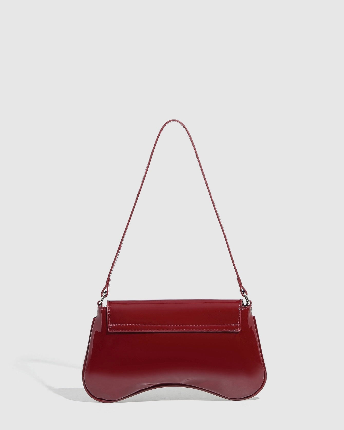 Raven Patent Ring Clutch – Bold Red Shoulder Bag