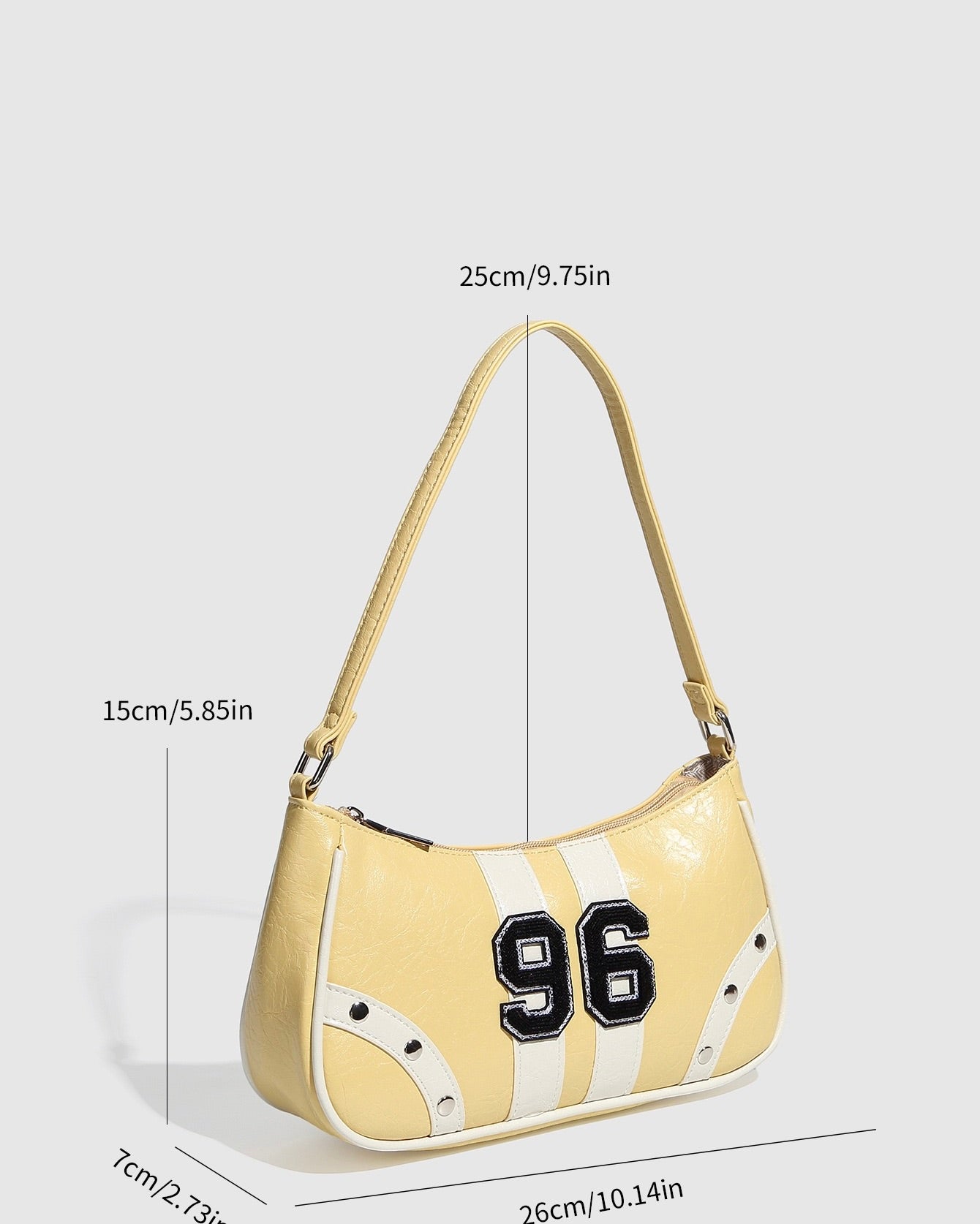 Varsity Patch Shoulder Bag – Retro 96 Mini Bag Yellow