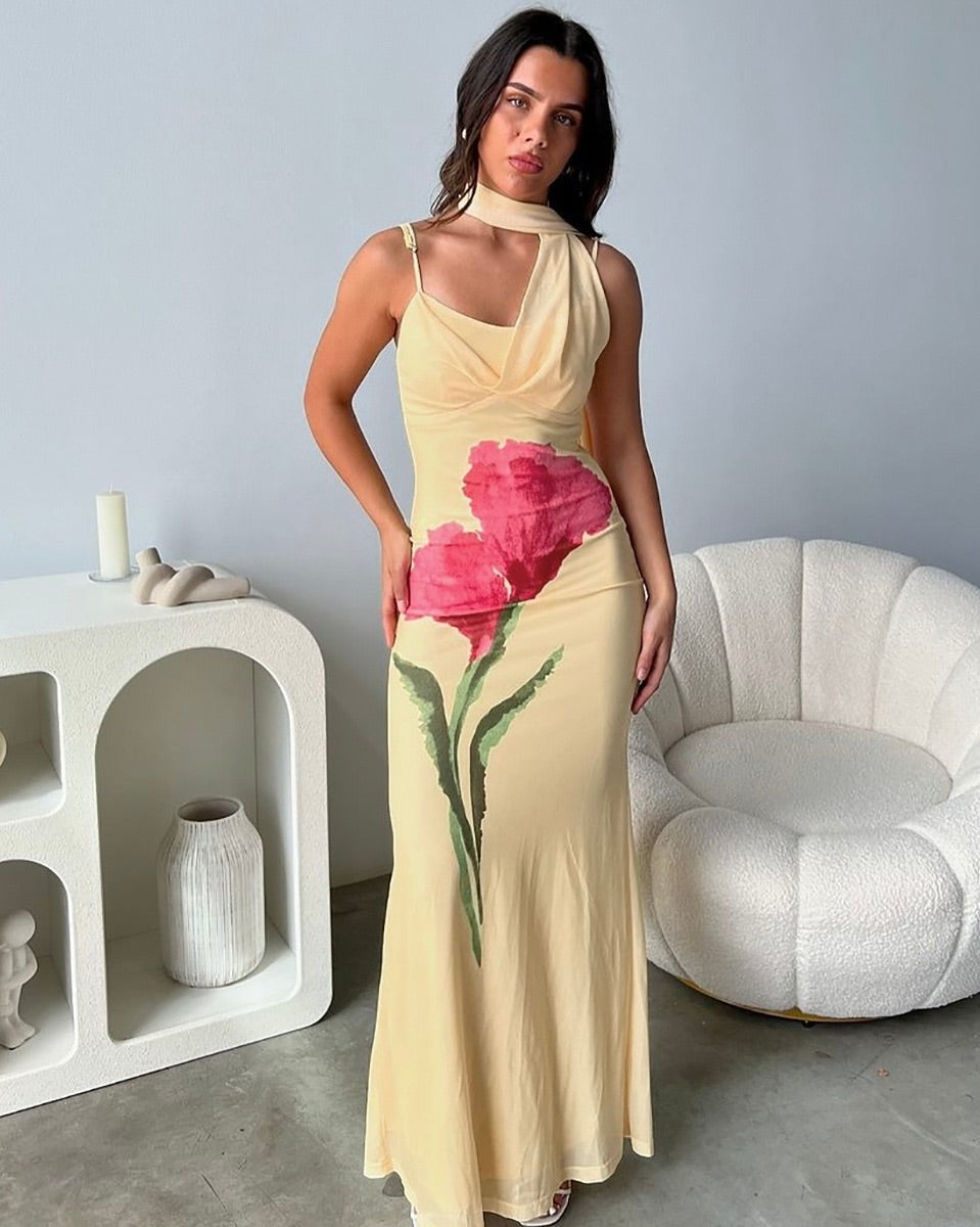 Marisol Scarf Strap Floral Dress