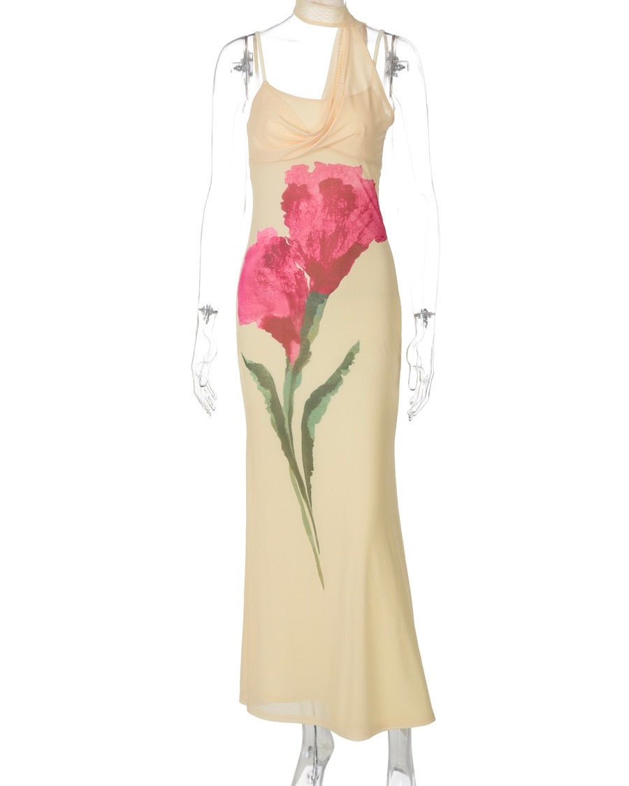 Marisol Scarf Strap Floral Dress