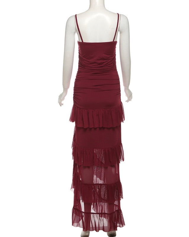 Valentina Ruffle Cutout Gown