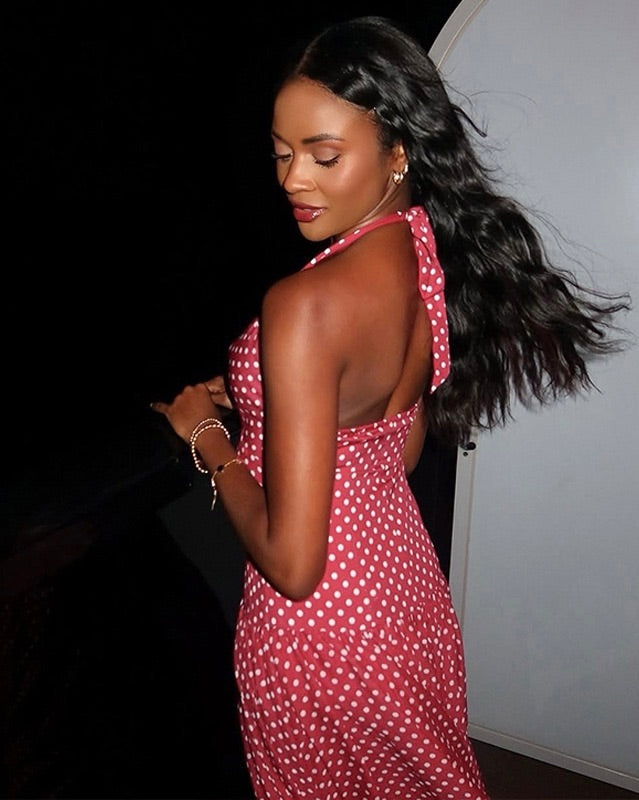 Monaco Polka Dot Halter Dress