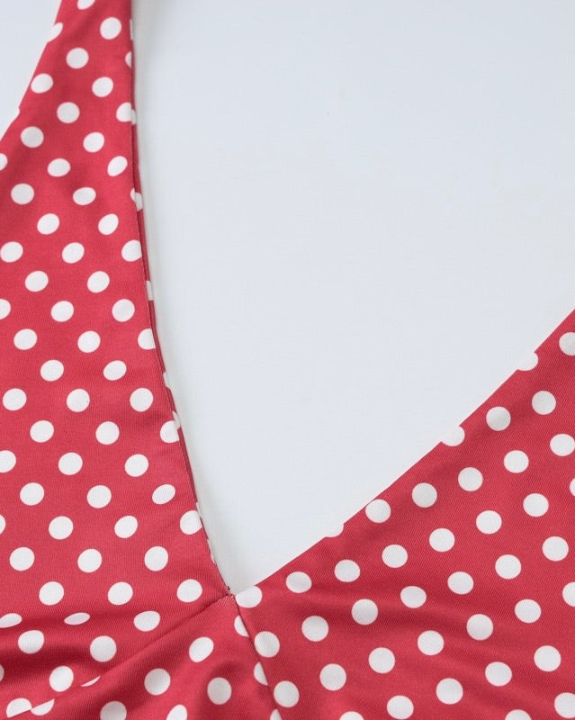 Monaco Polka Dot Halter Dress