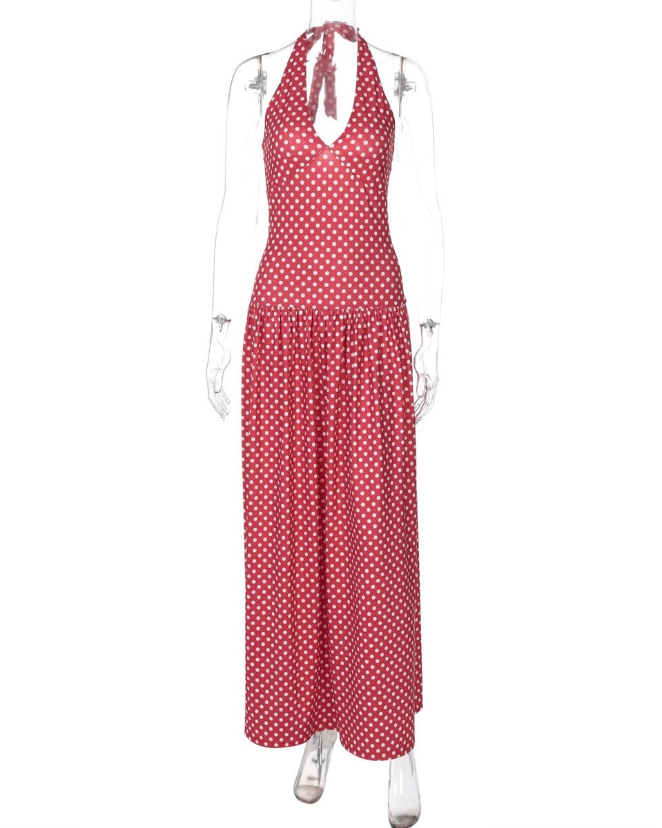Monaco Polka Dot Halter Dress