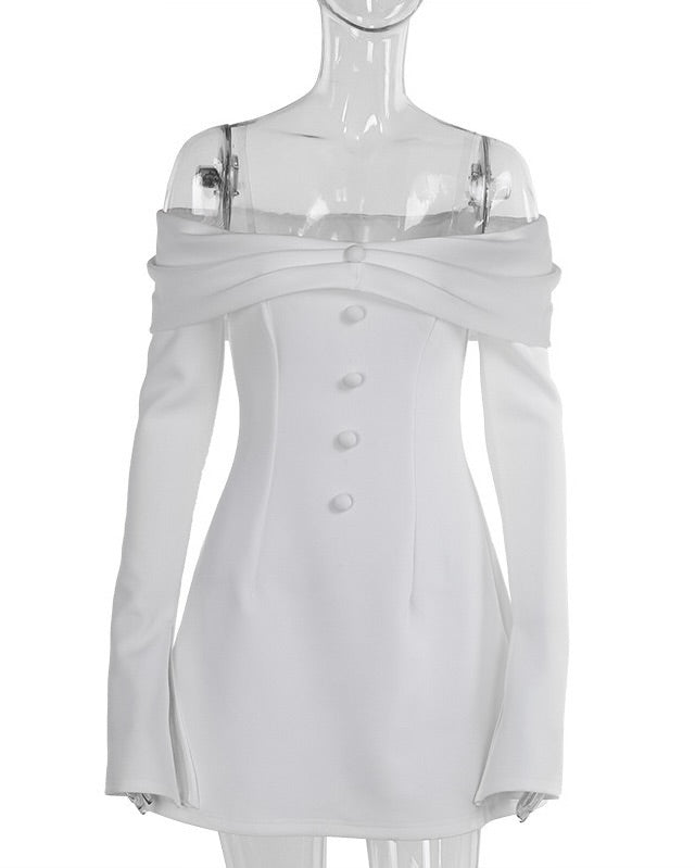 Elira Button Mini Dress