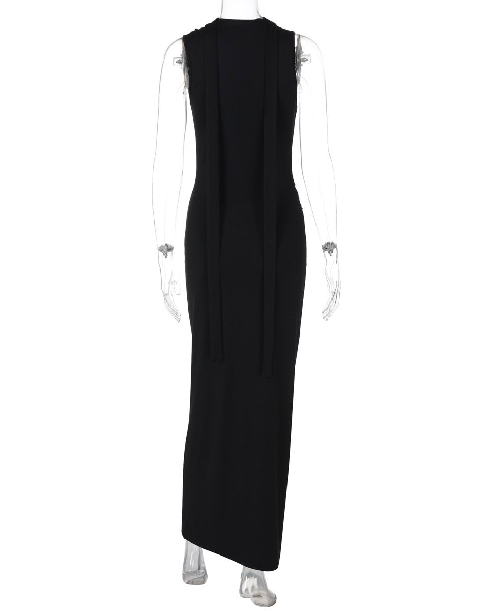 Venom Cutout Chain Maxi Dress