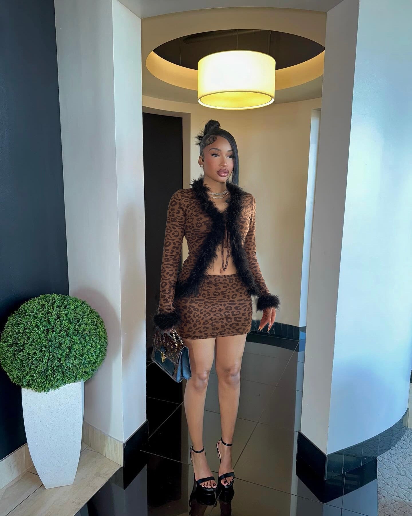 Nyah Leopard Two-Piece Set