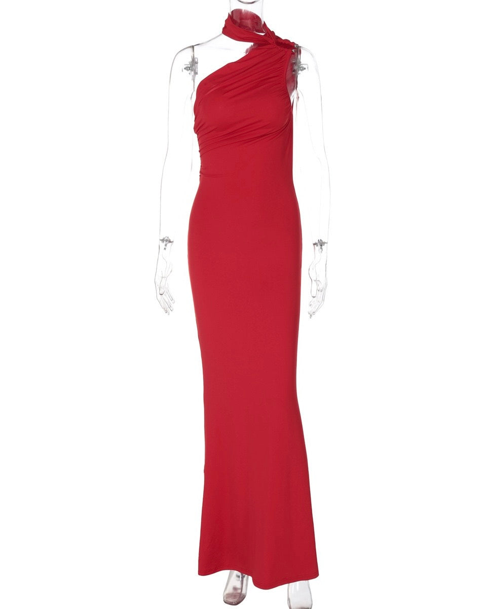 Riviera One-Shoulder Maxi Dress