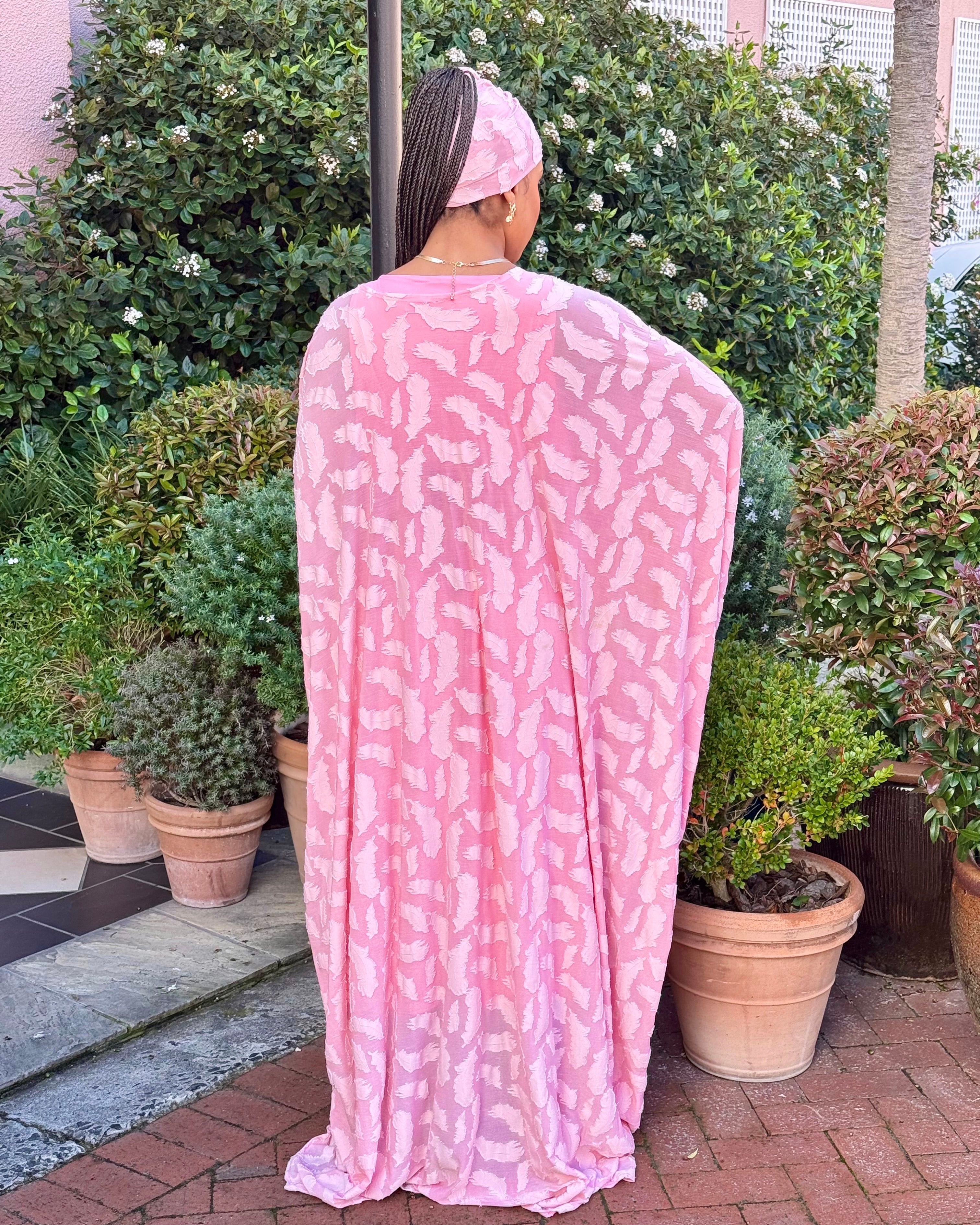 Pink Butterfly Bubu Kaftan