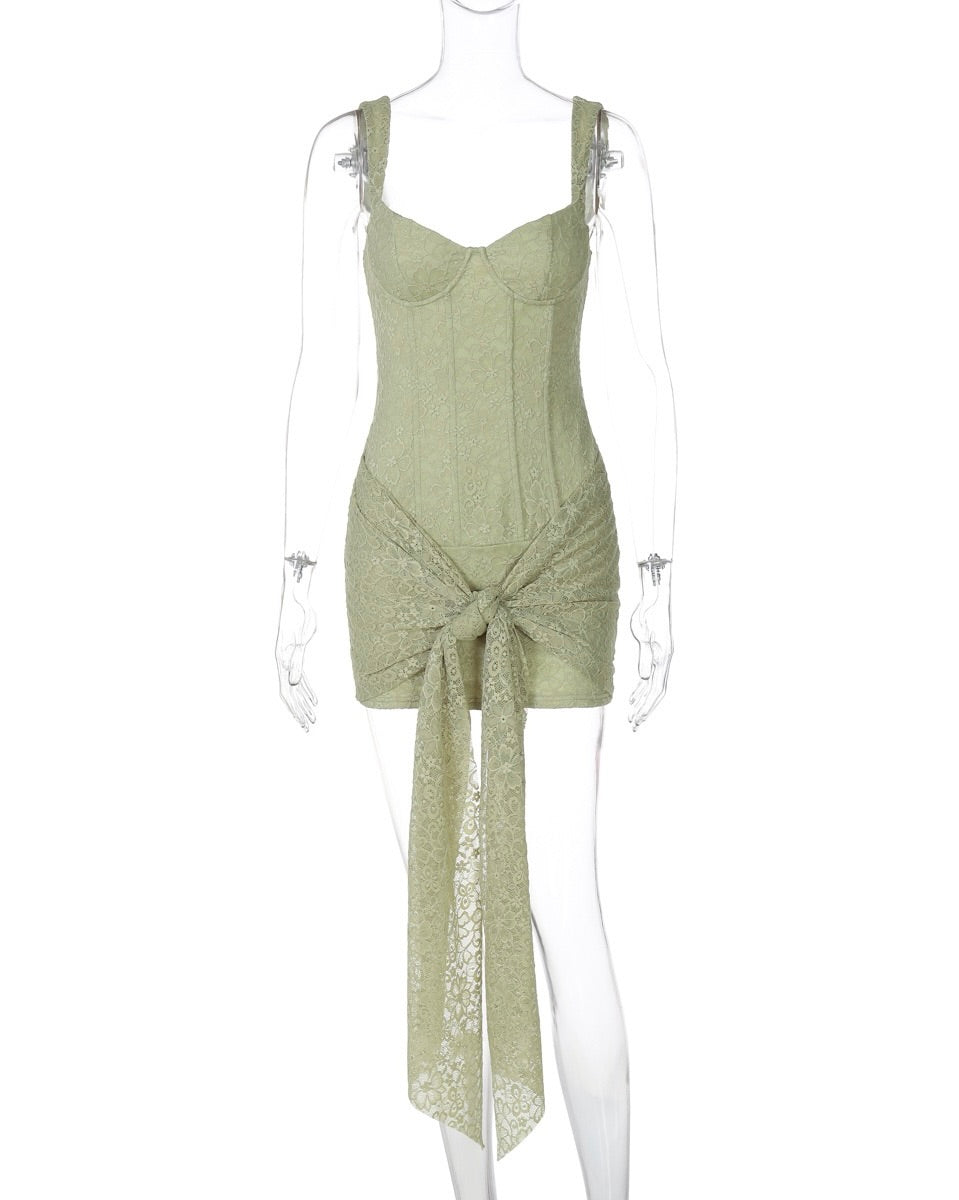 Sage Serene Mini Dress