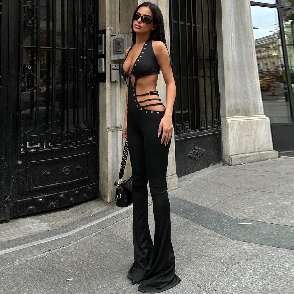 Viper Lace-Up Jumpsuit