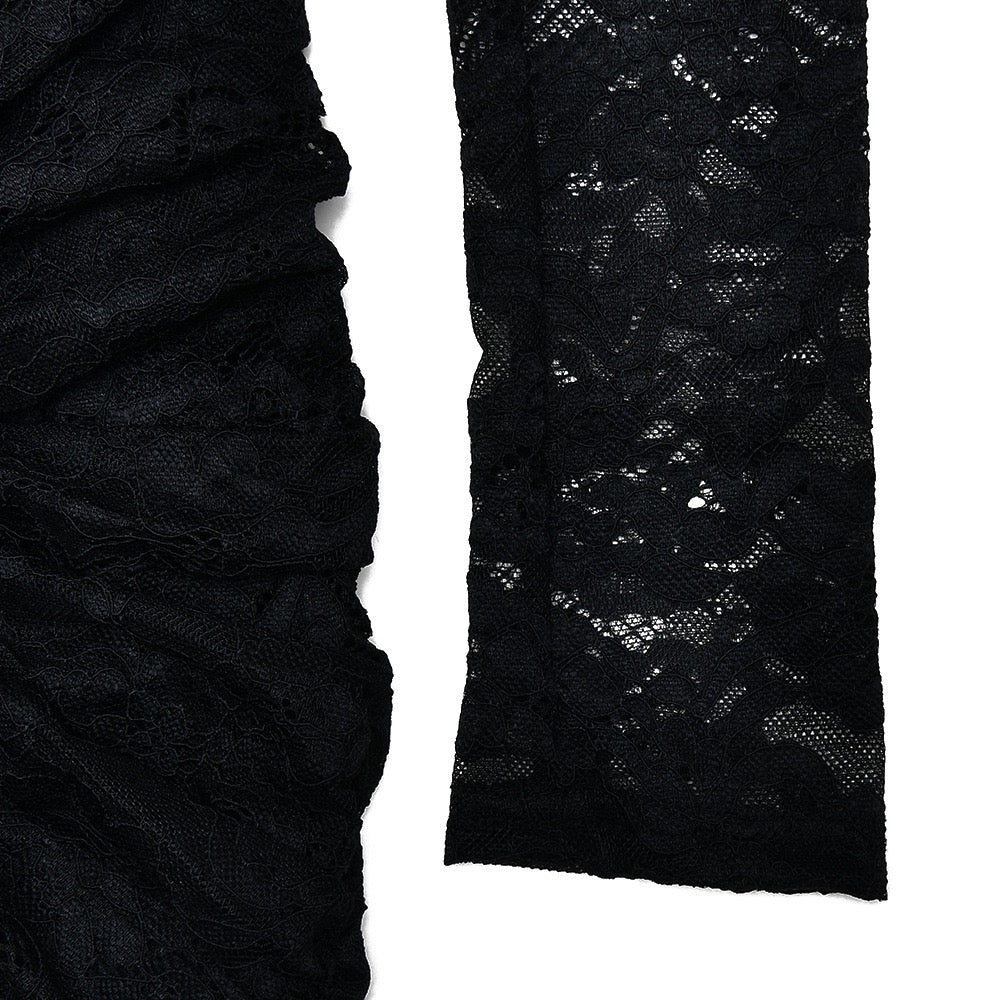 Noir Lace Appliqué Dress