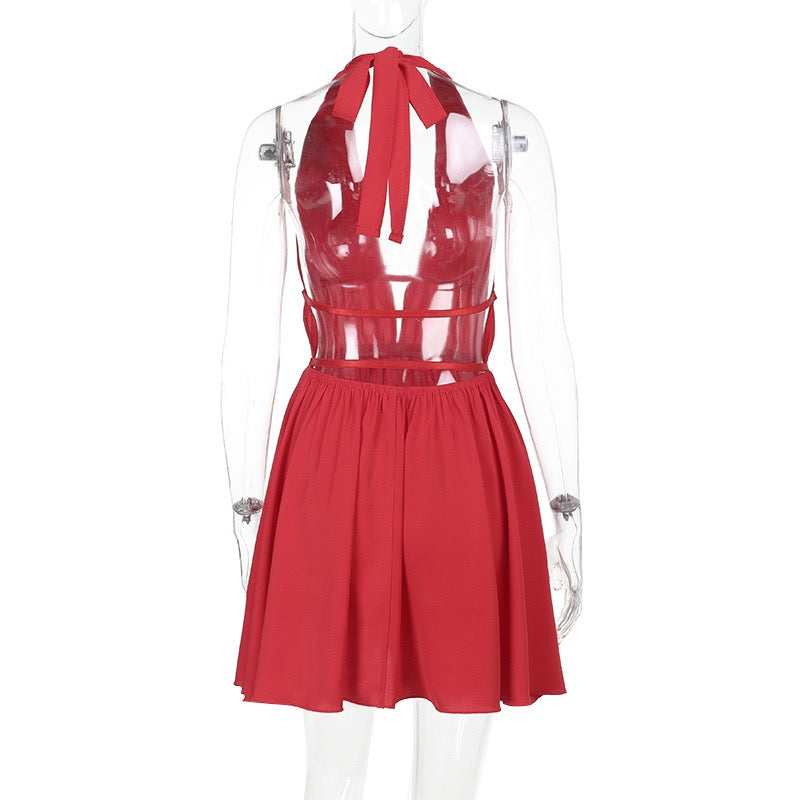 Sasha Halter Cutout Mini Dress