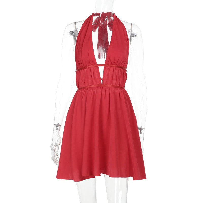 Sasha Halter Cutout Mini Dress