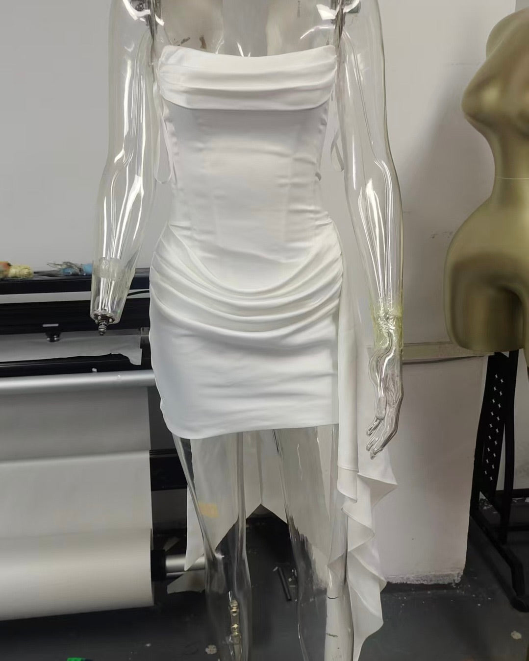 Liora Draped Satin Corset Mini Dress