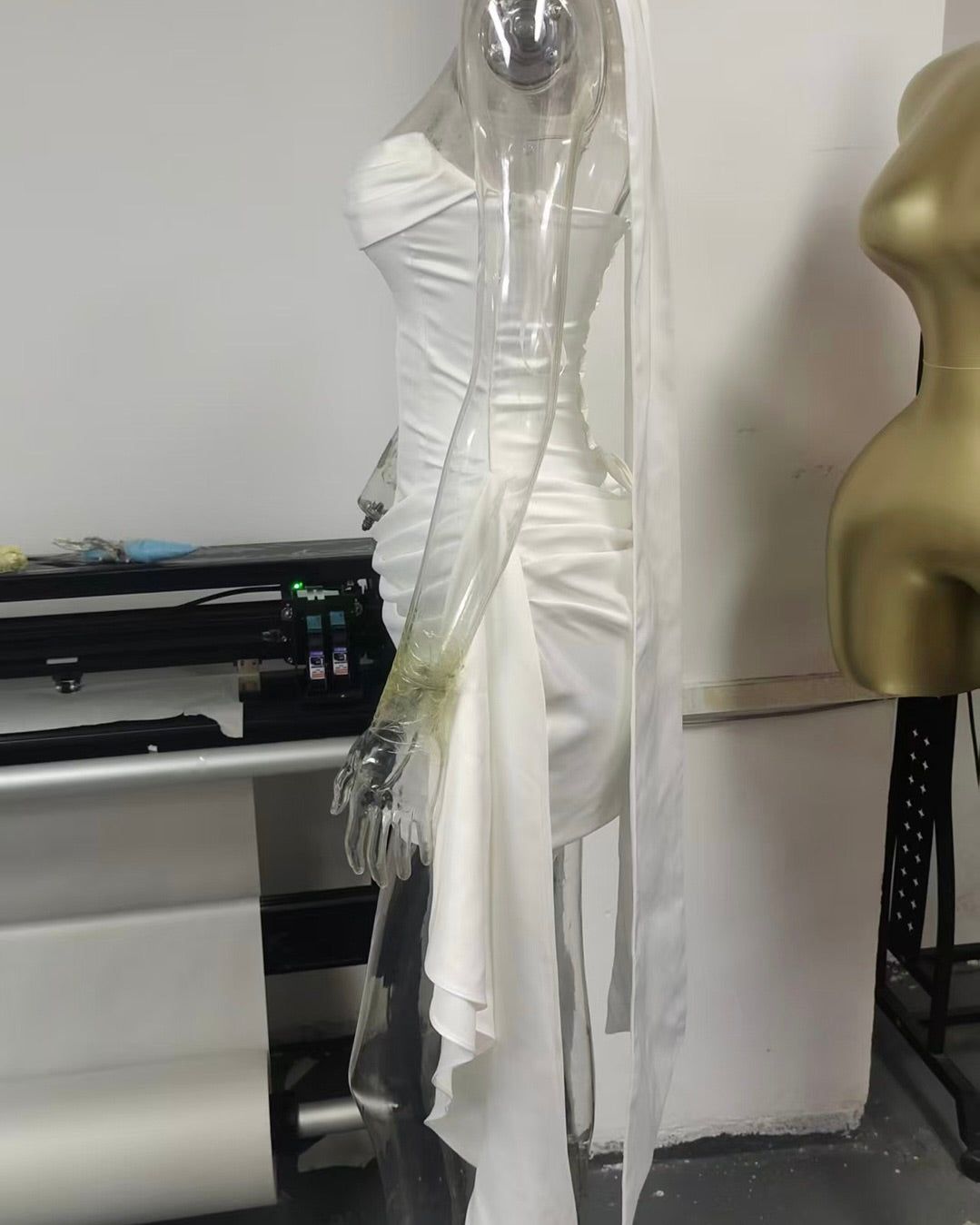 Liora Draped Satin Corset Mini Dress