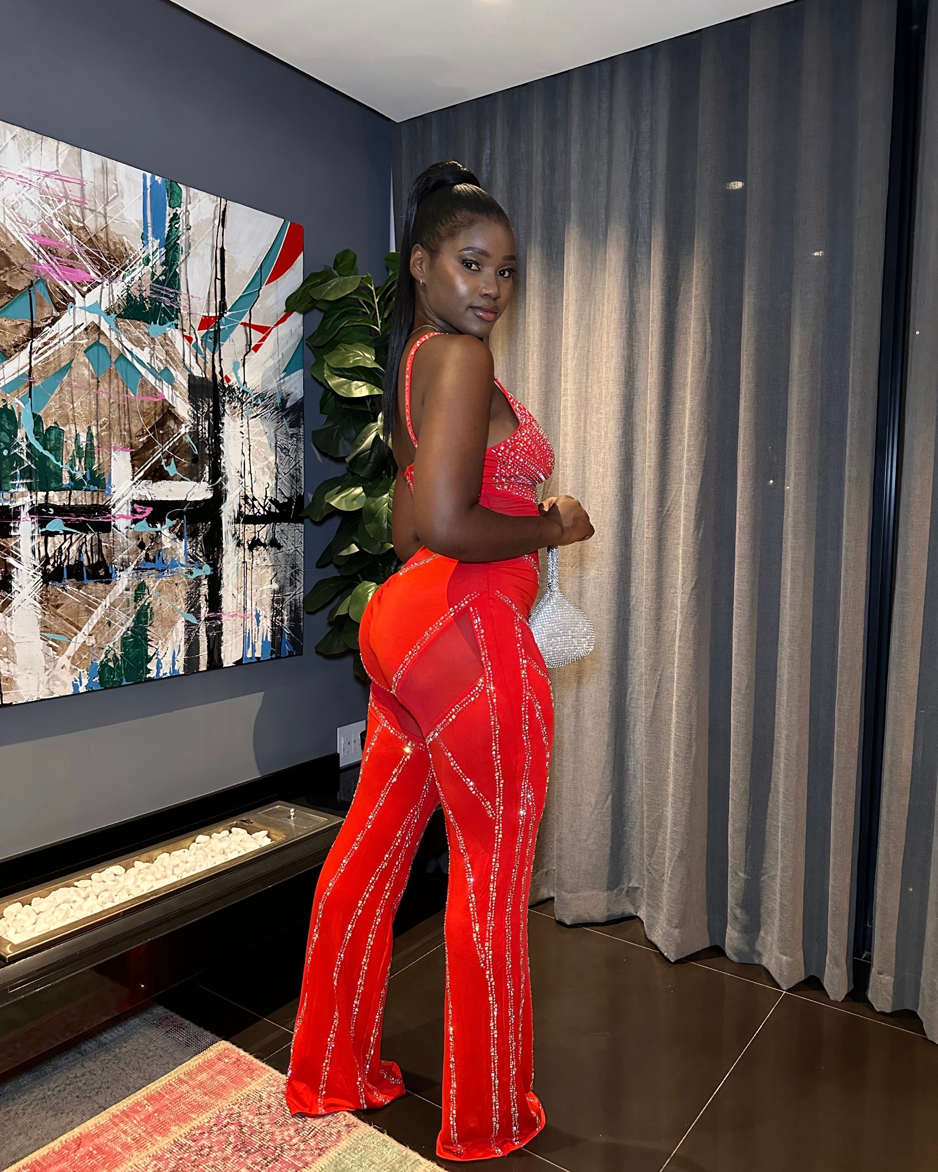 Philly Mesh Rhinestone Jumpsuit