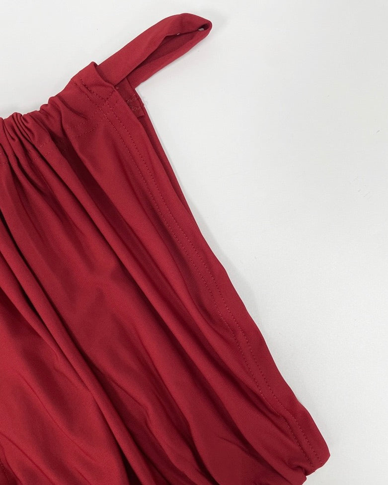 Emmerie Draped Lace Cut-Out Maxi Gown