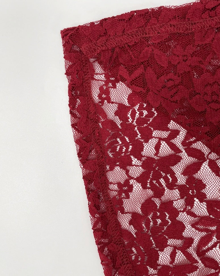 Emmerie Draped Lace Cut-Out Maxi Gown