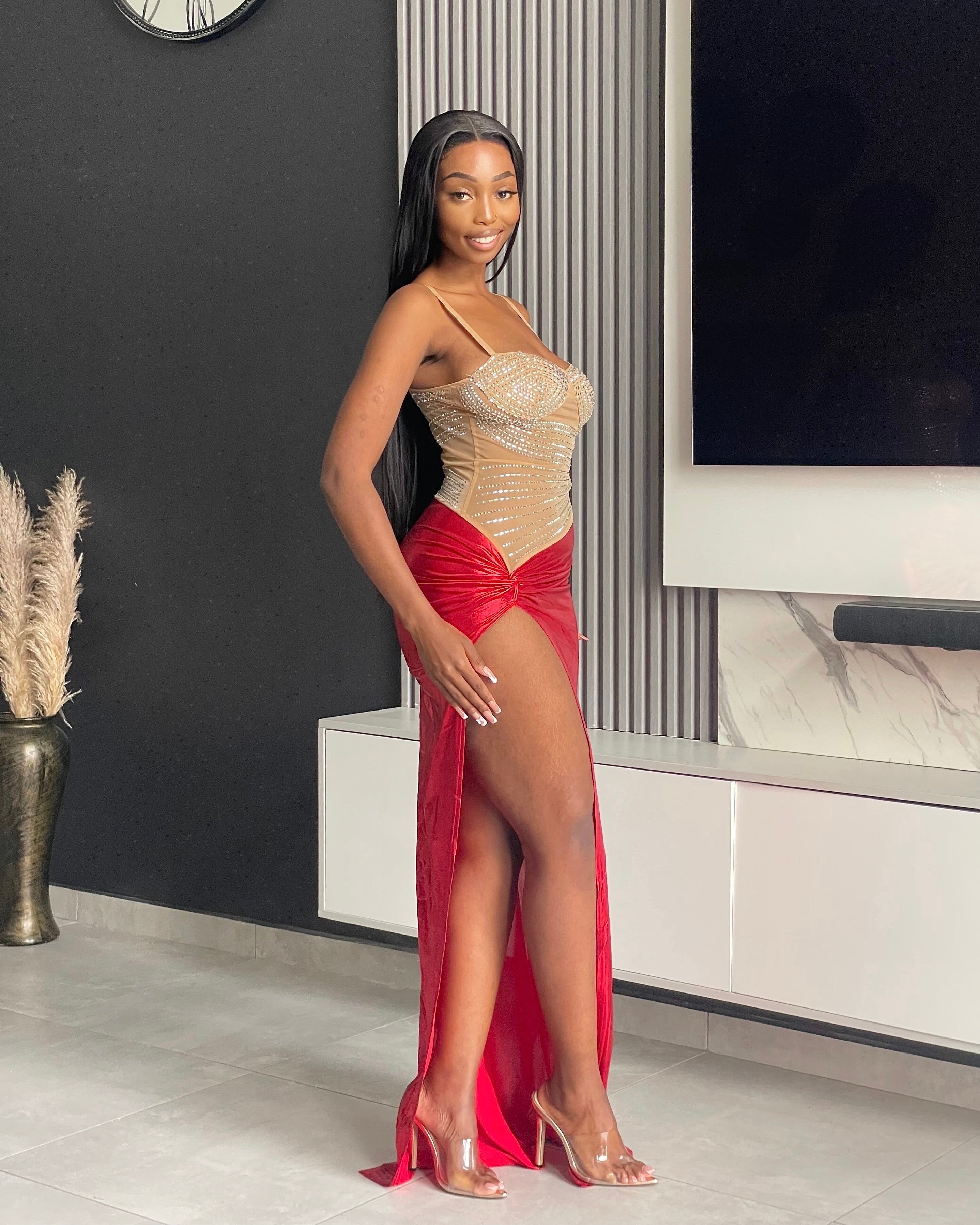 Lorne High Slit Dress