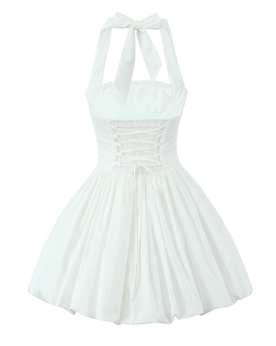 Opaline Organza Bubble Mini Dress