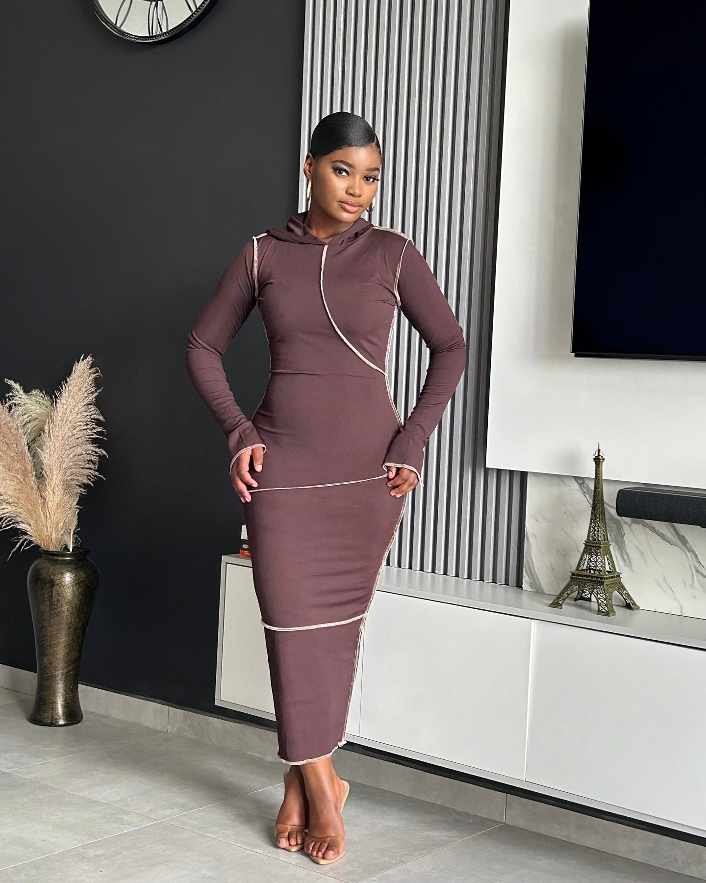 No Drama Hoodie Midi Dress