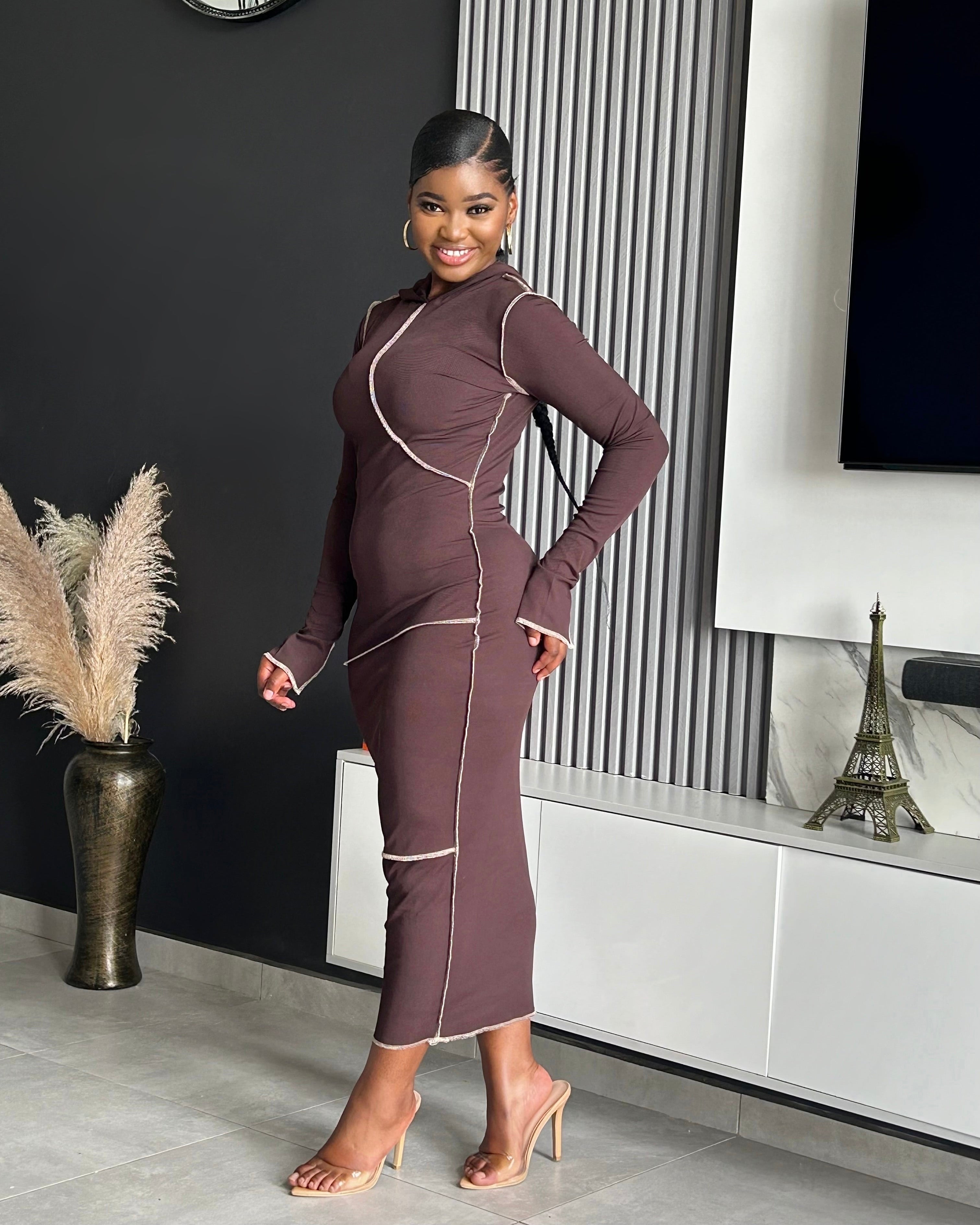 No Drama Hoodie Midi Dress