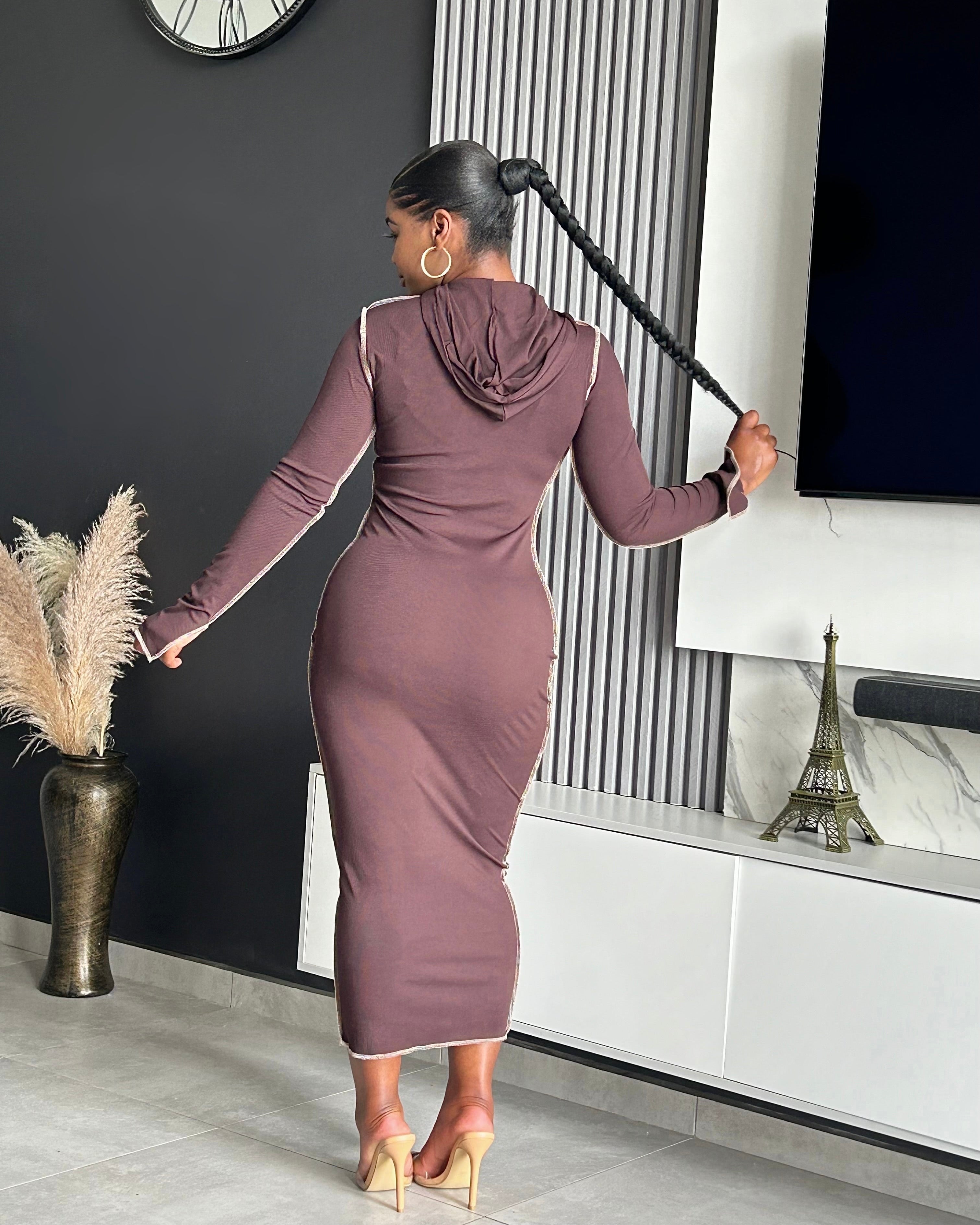 No Drama Hoodie Midi Dress