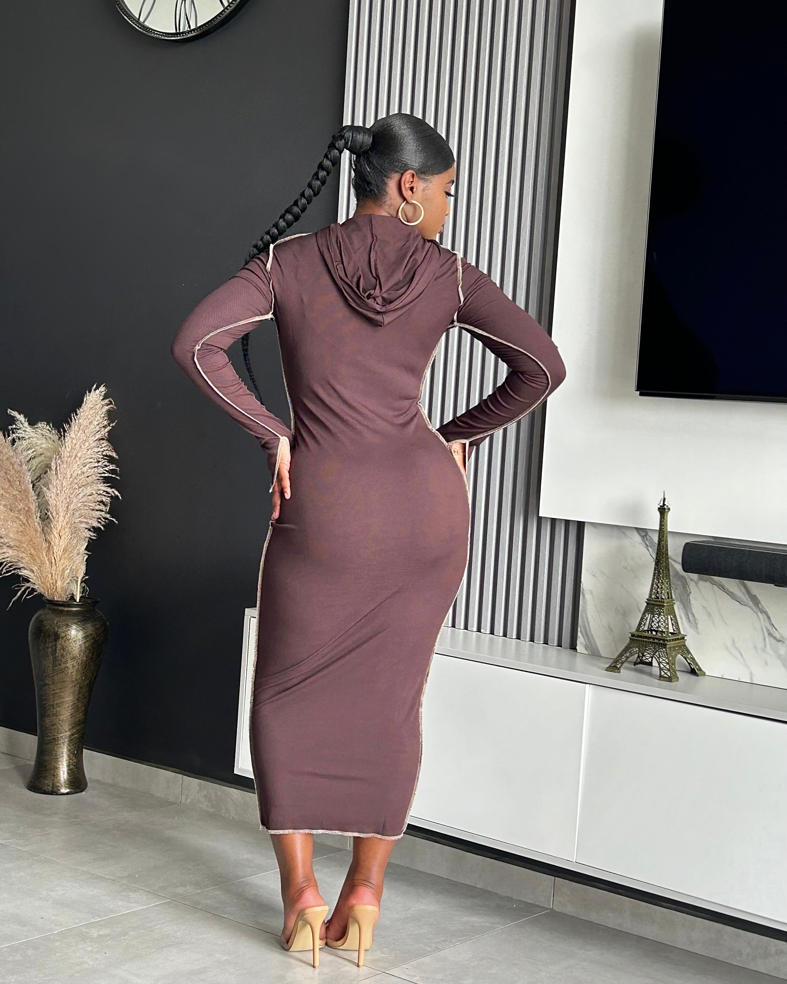 No Drama Hoodie Midi Dress