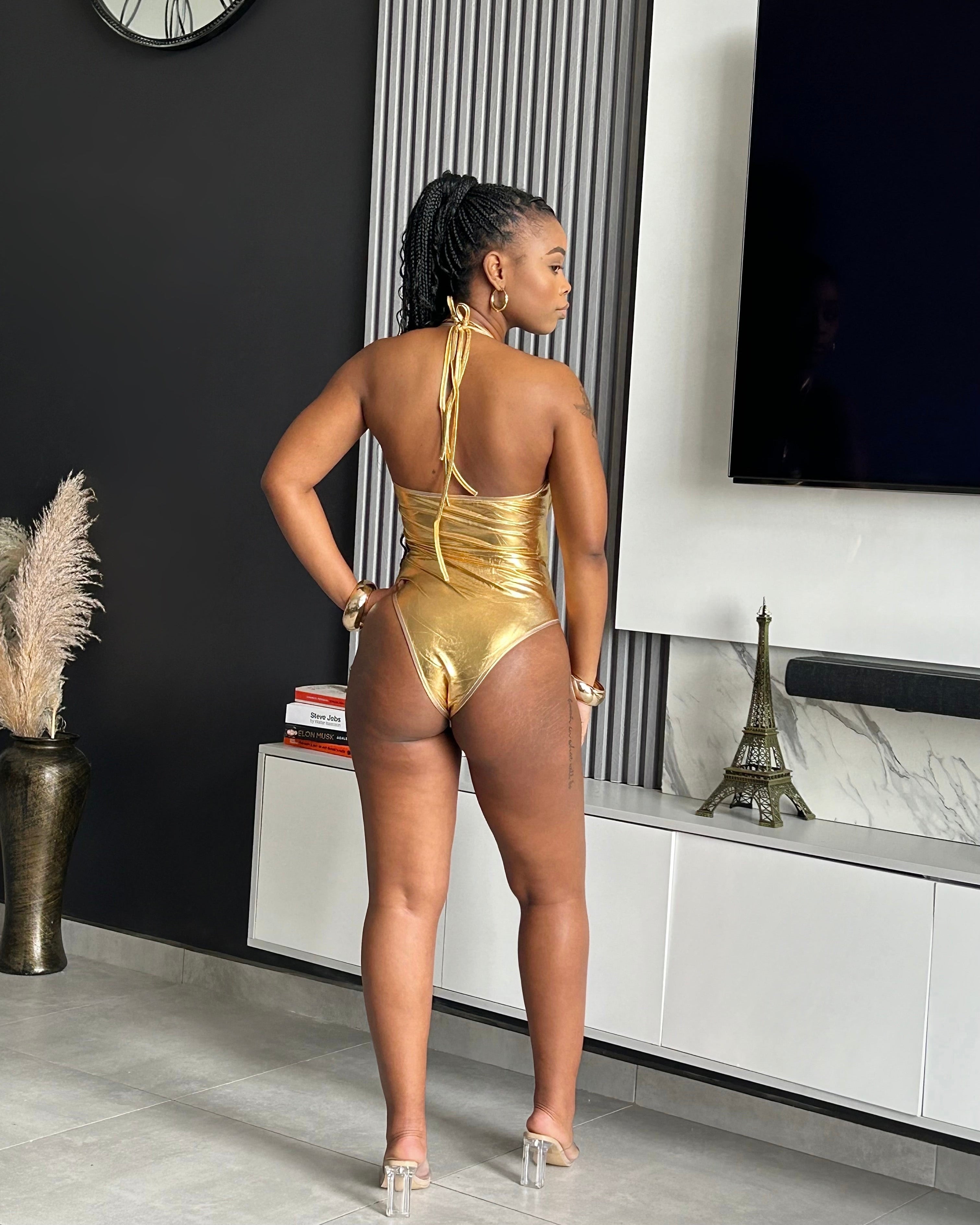 Majesty Gold Chain Bodysuit