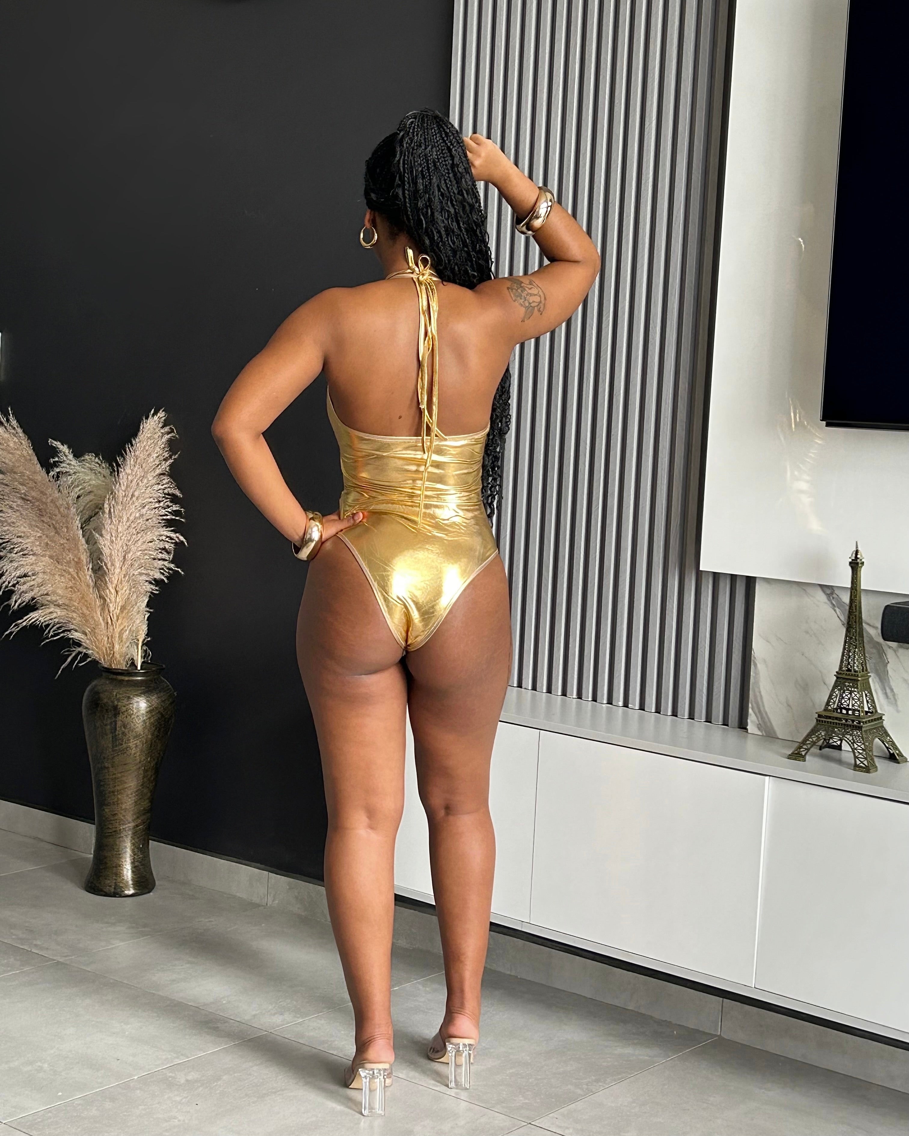 Majesty Gold Chain Bodysuit