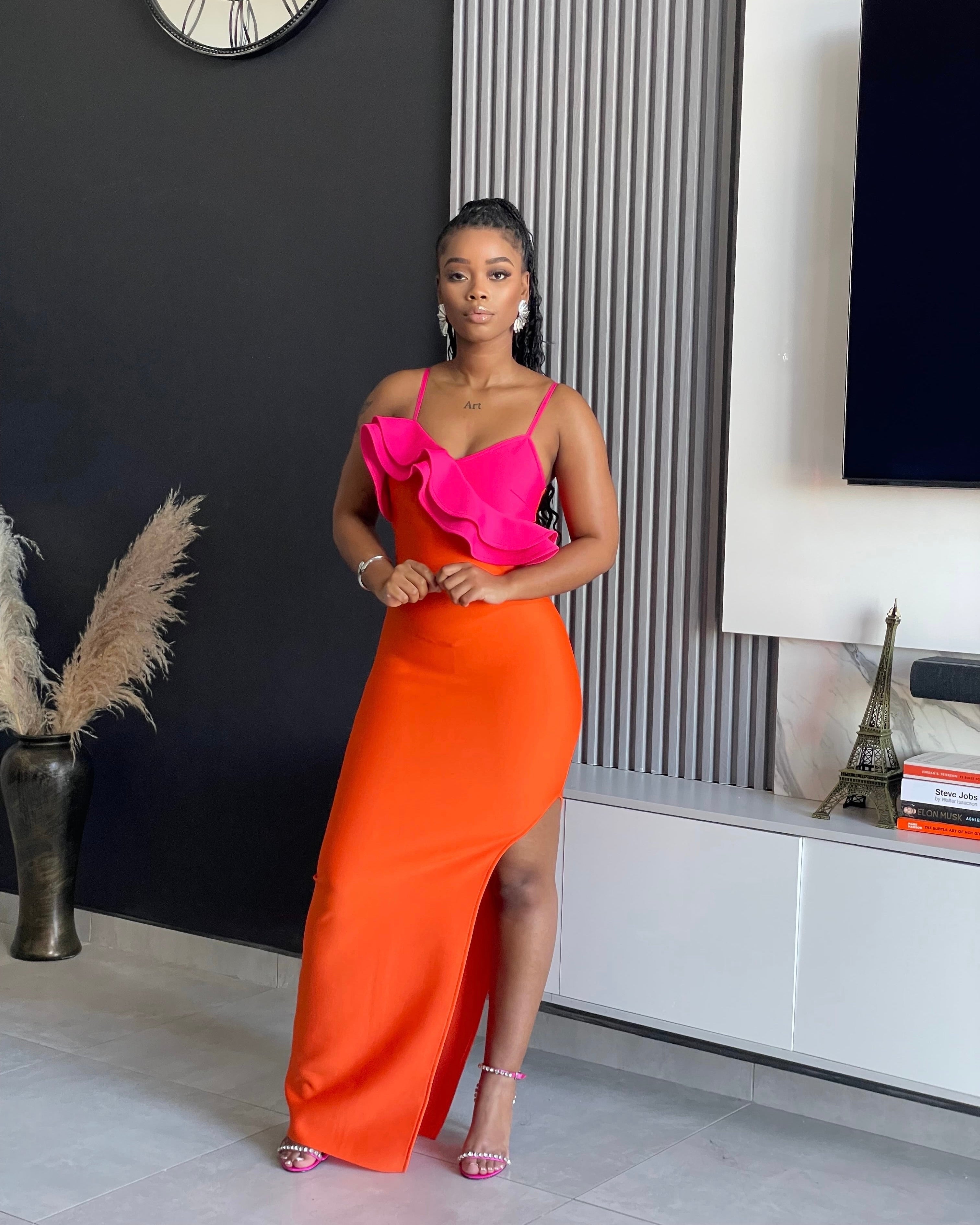 Oscar Ruffle Maxi Dress