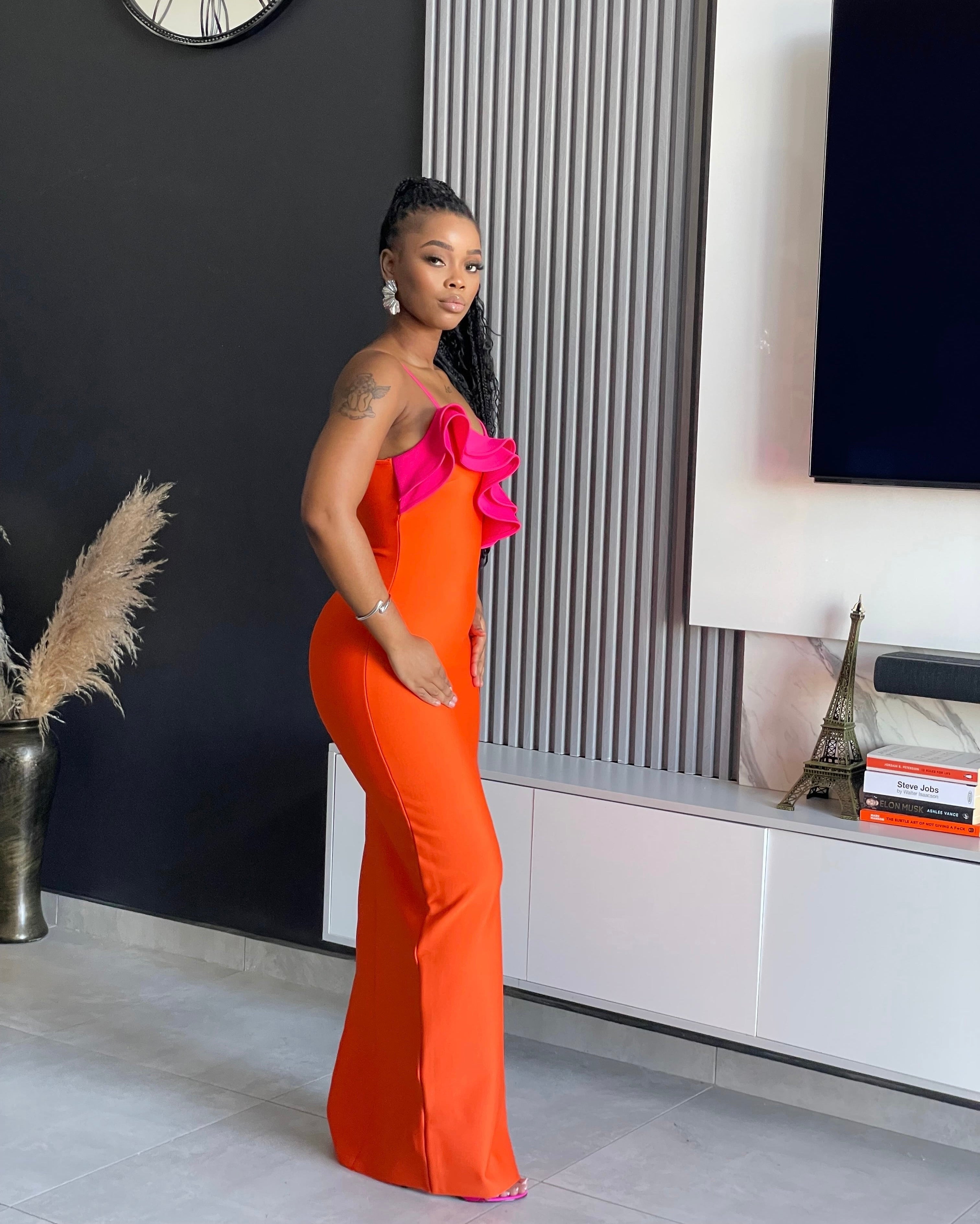Oscar Ruffle Maxi Dress
