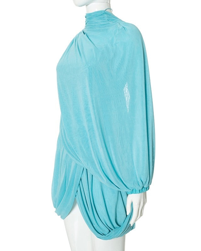 Viva Draped Chiffon Mini Dress