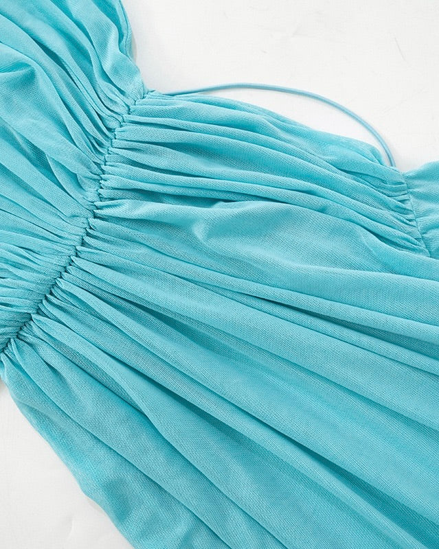 Viva Draped Chiffon Mini Dress