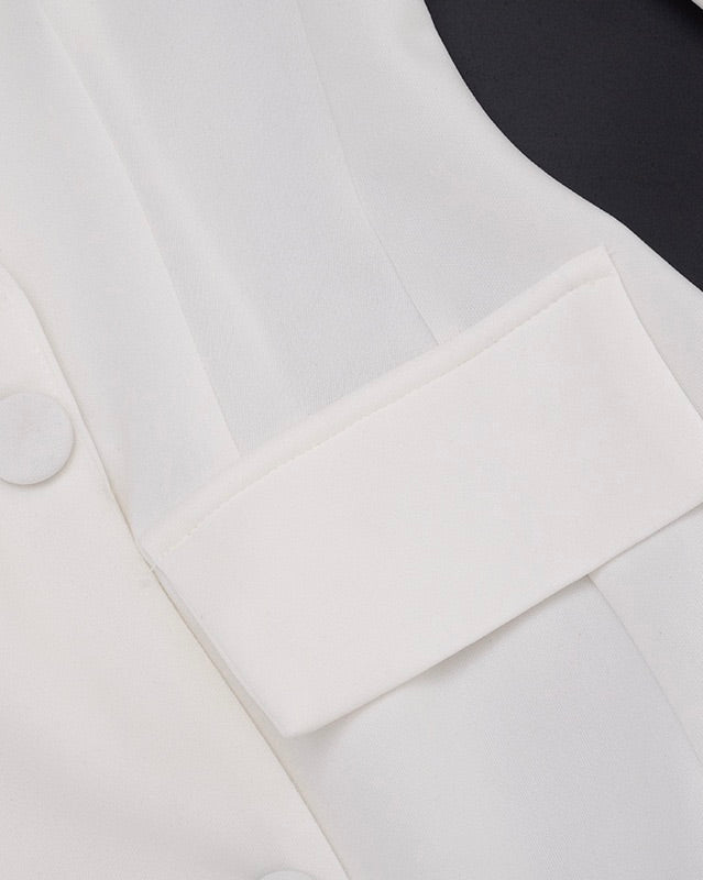 Elyndra Structured Blazer Mini Dress white