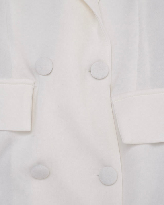 Elyndra Structured Blazer Mini Dress white