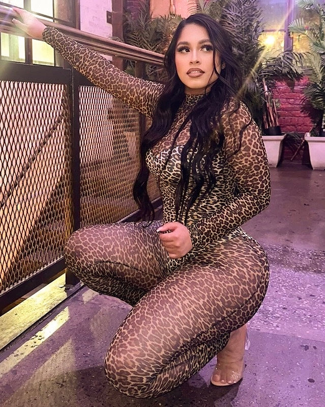 Wild Elegance Leopard Print Jumpsuit