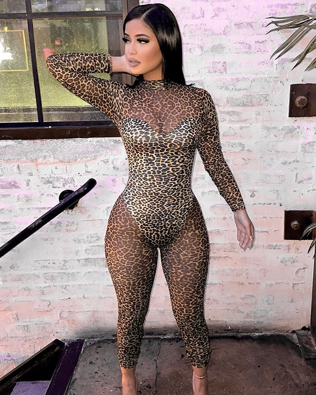 Wild Elegance Leopard Print Jumpsuit