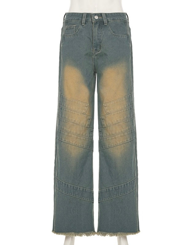 Rogue Wide-Leg Distressed Jeans