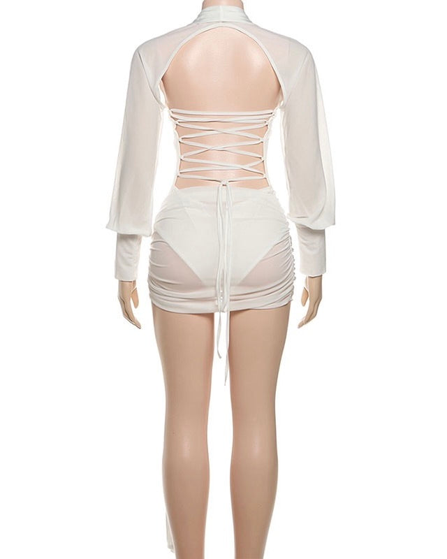 Alora Ruched Shirt Dress