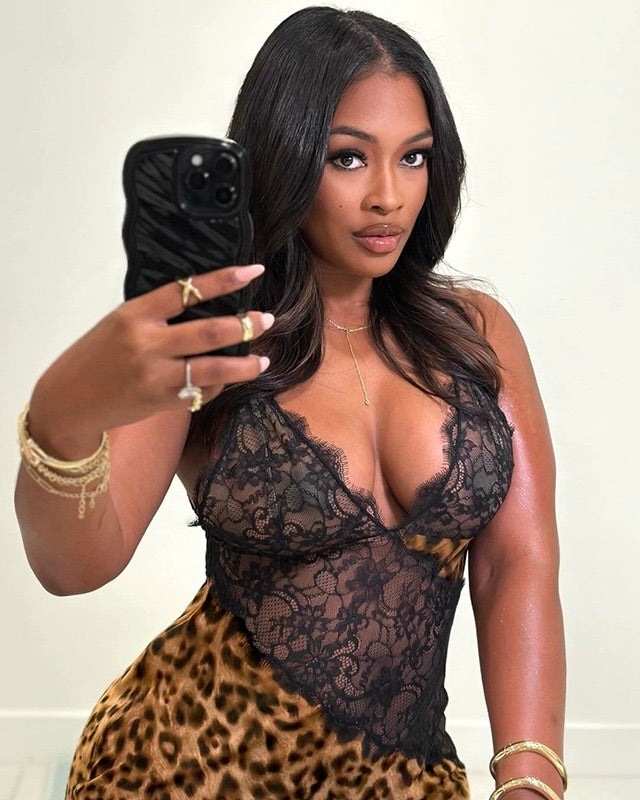 Vixen Leopard Lace Maxi Dress