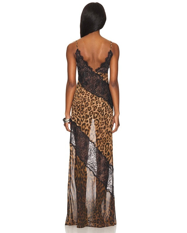 Vixen Leopard Lace Maxi Dress