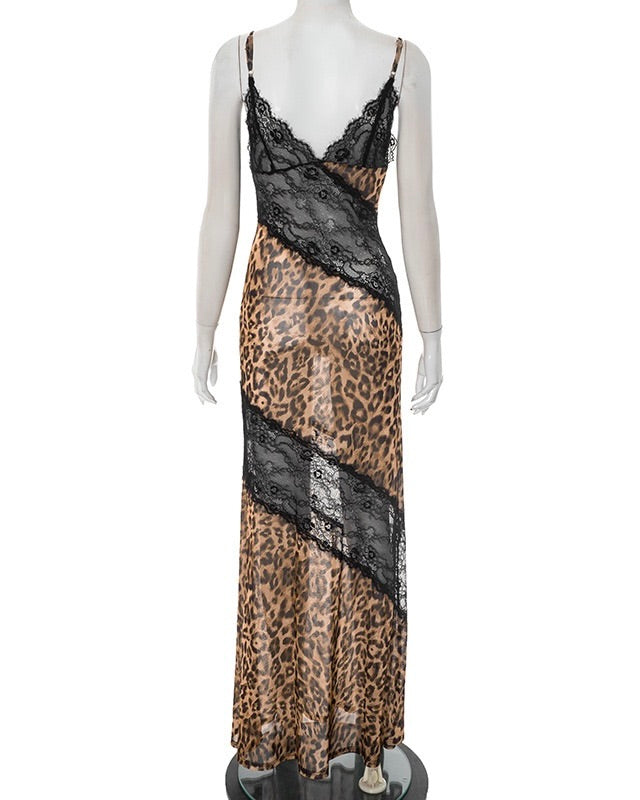 Vixen Leopard Lace Maxi Dress