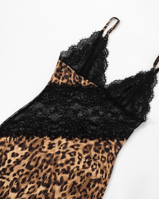 Vixen Leopard Lace Maxi Dress